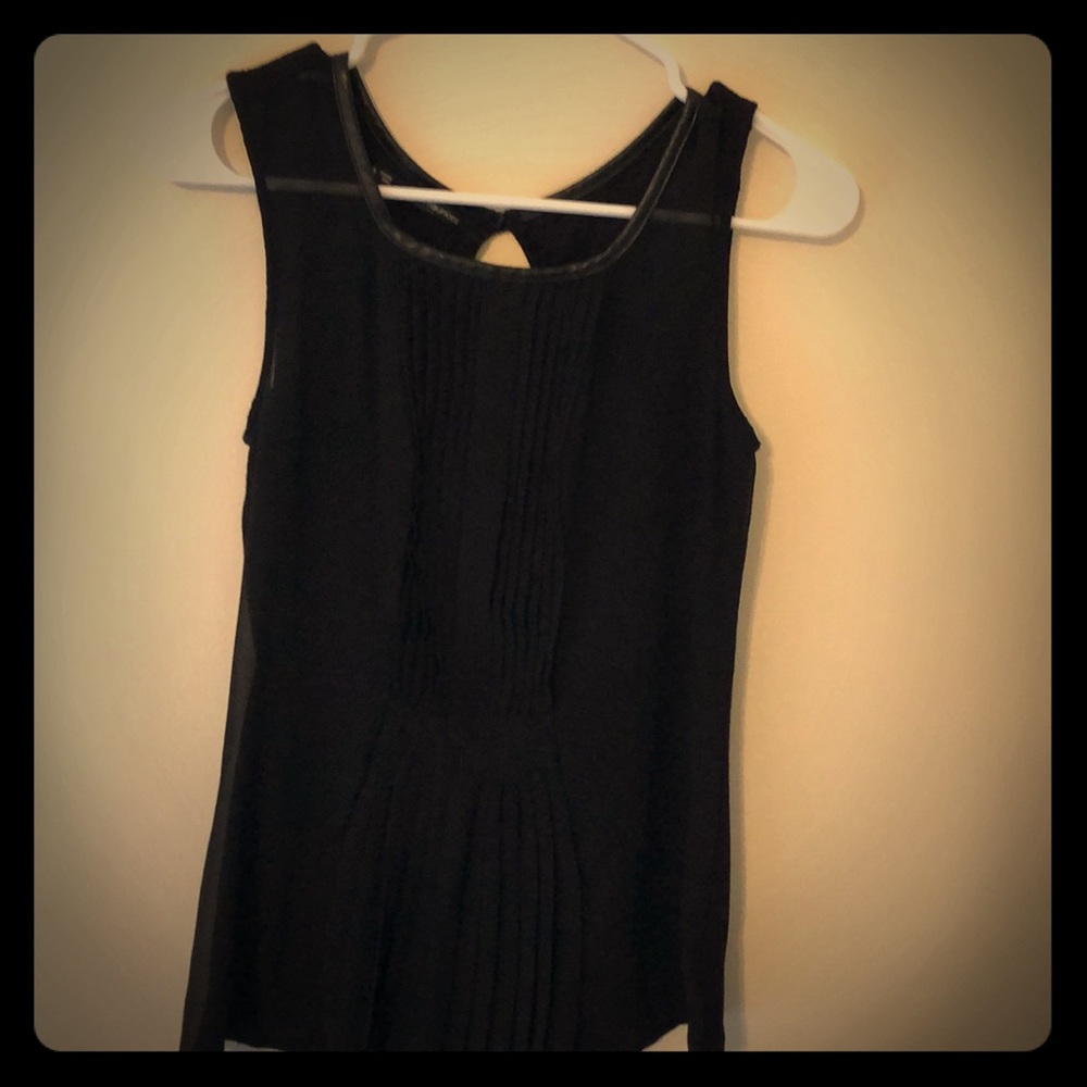 Black ruffle tank top